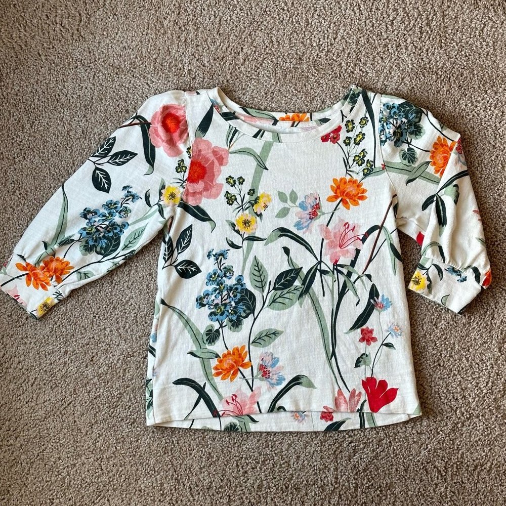 LOFT Garden Puff-Sleeve Sweatshirt